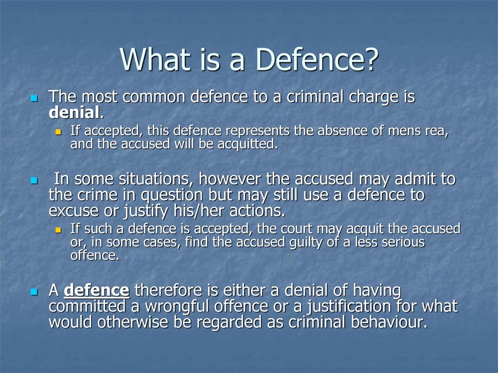 What is the purpose of a defence in law?